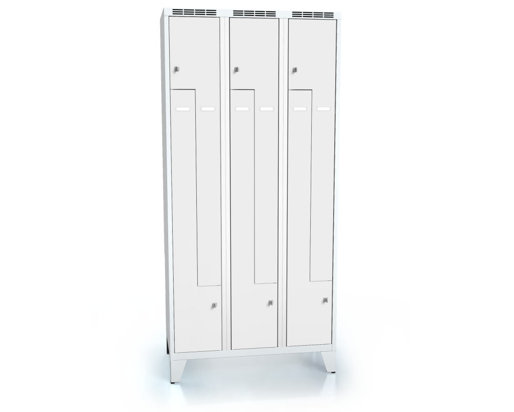 Cloakroom locker Z-shaped doors ALDUR 1 with feet 1920 x 900 x 500